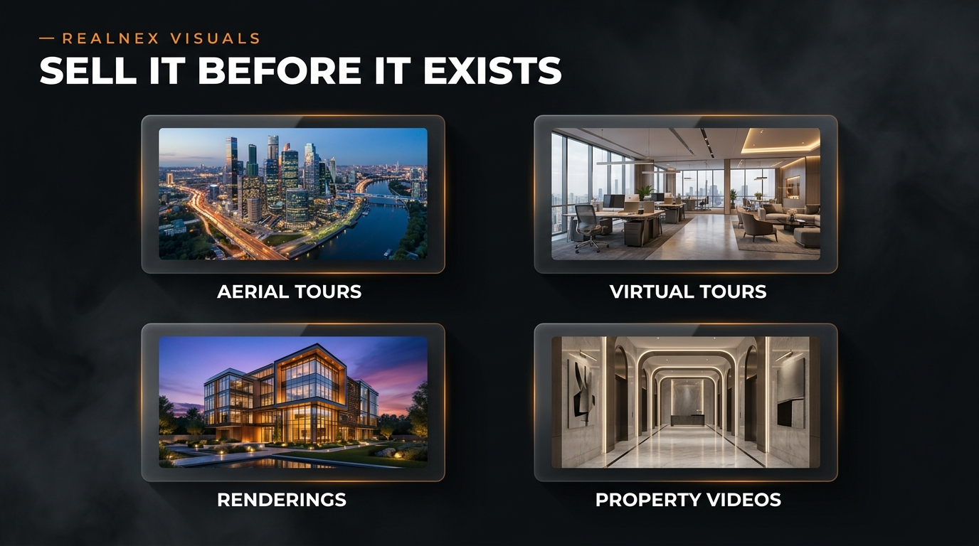 RealNex Visuals four formats infographic